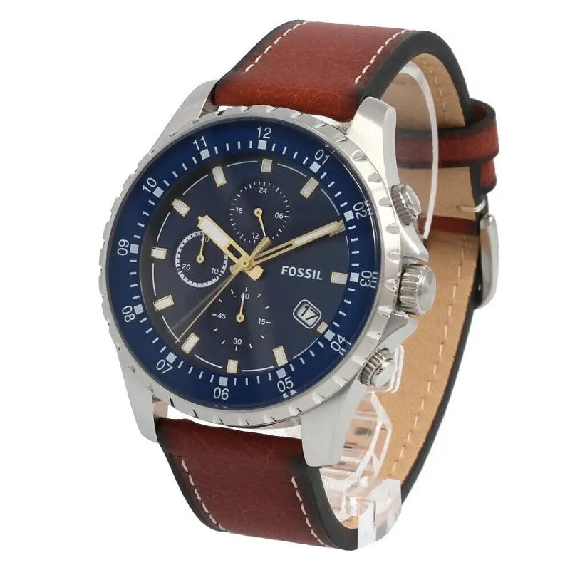 Fossil Dillinger Chronograph Leather Men’s Watch- FS5675